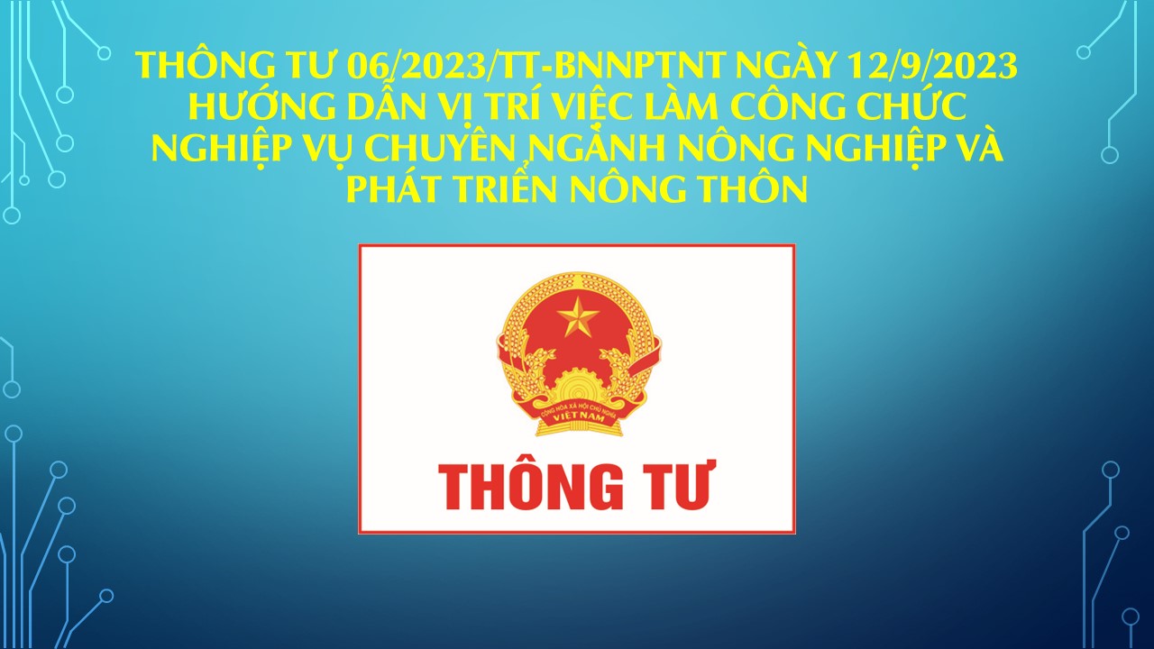 Hướng dẫn vị trí việc làm công chức nghiệp vụ chuyên ngành nông nghiệp và phát triển nông thôn